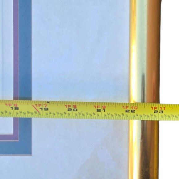 Abstract Mixed Media Art Framed Wall Art Signed 23 x 25 Collage 1990s Decor - Picture 16 of 16